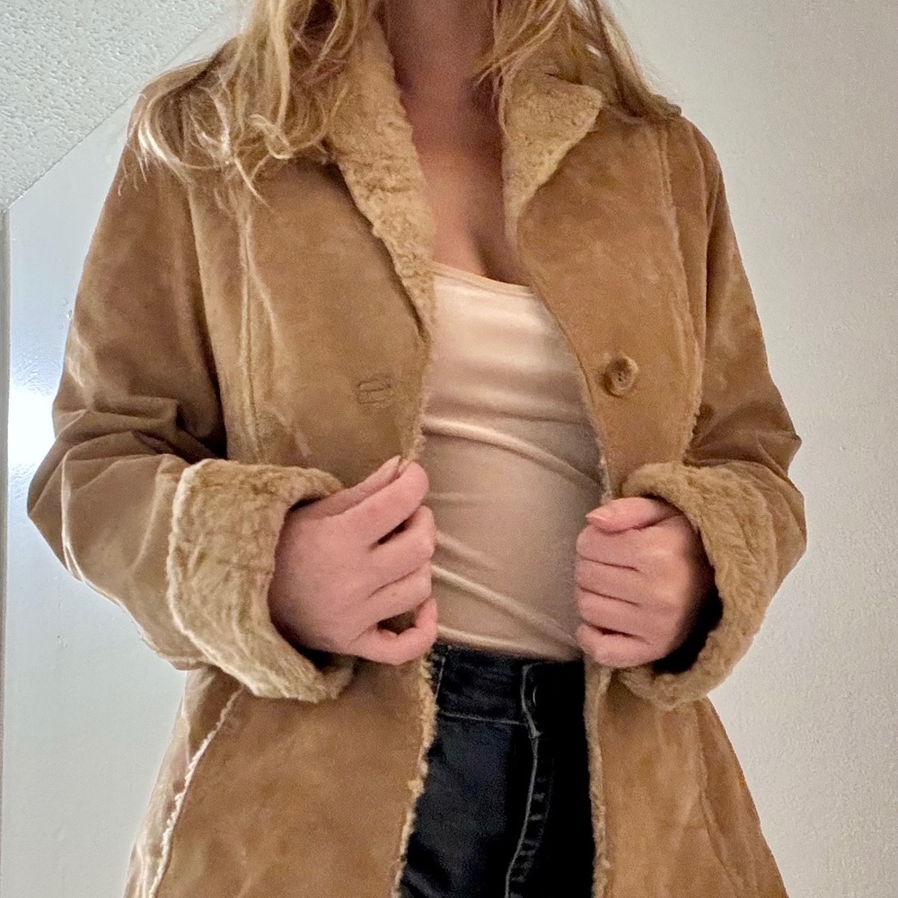 Vintage Giacca tan Suede Penny Lane coat